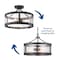 Progress Lighting Gresham Collection Three-Light Semi-Flush Convertible P350119-143 - alternate 2